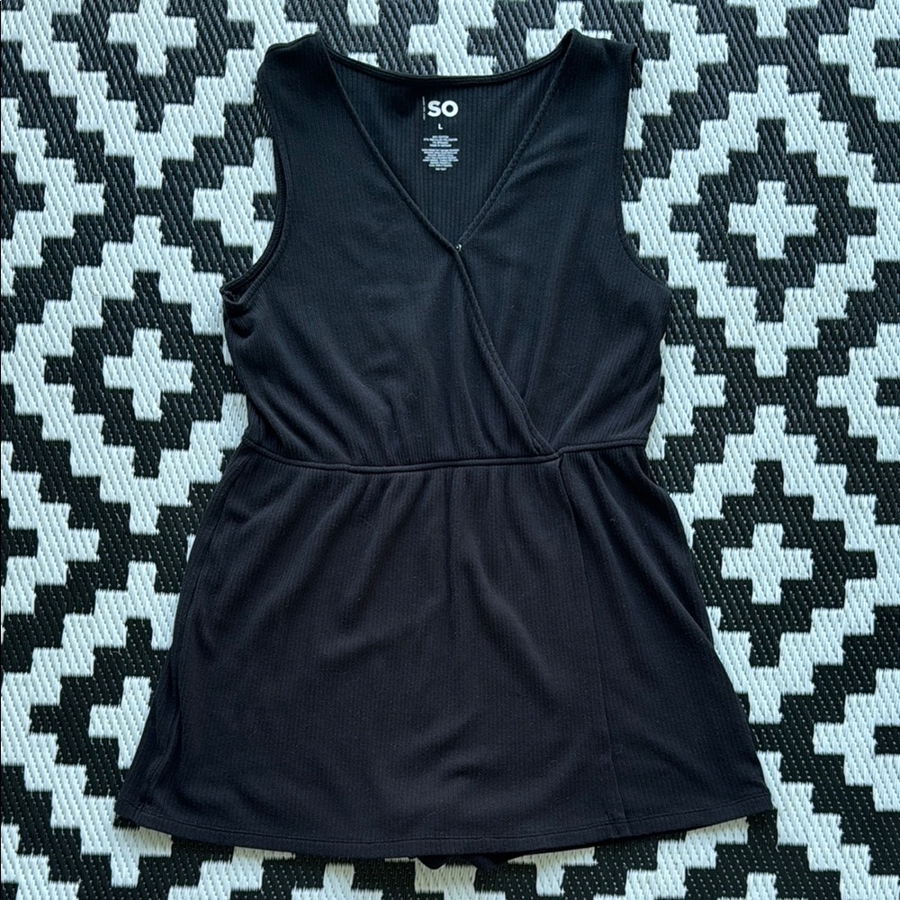 SO Black Sleeveless Jumpsuit